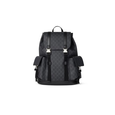 GUCCI GG BLACK LARGE BACKPACK 792080 FADJQ 1185 (46*35*12cm)